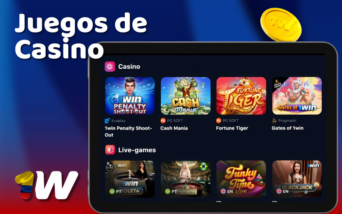 La aplicación 1Win ofrece juegos de casino