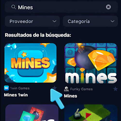 Instrucción Buscar un juego de Mines