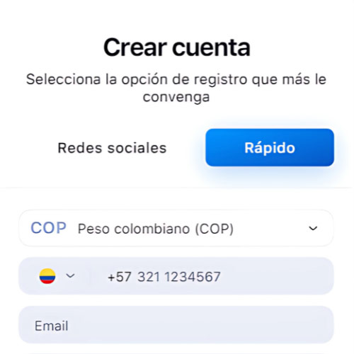 Registrarse e iniciar sesión en 1Win