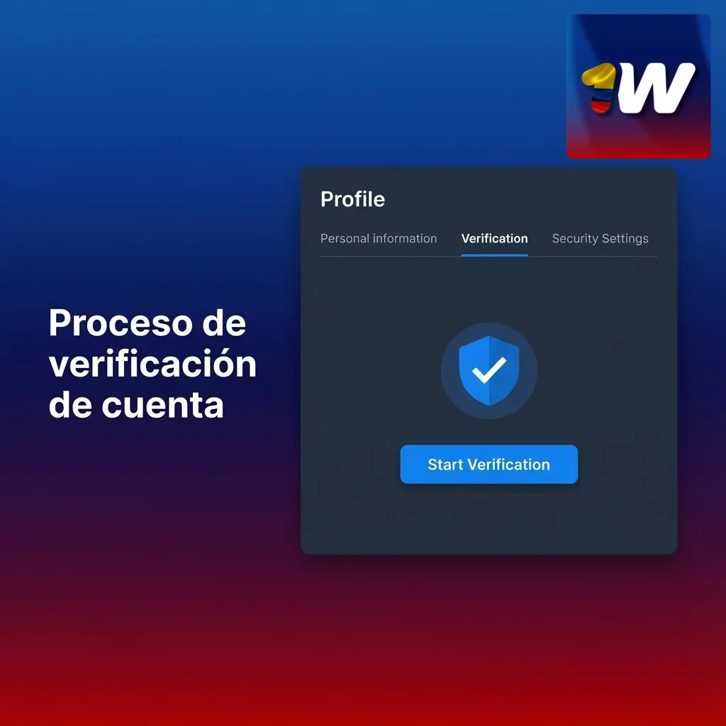 Ilustración de pasos para verificar una cuenta: completar perfil, subir documentos, confirmar dirección y recibir aprobación.