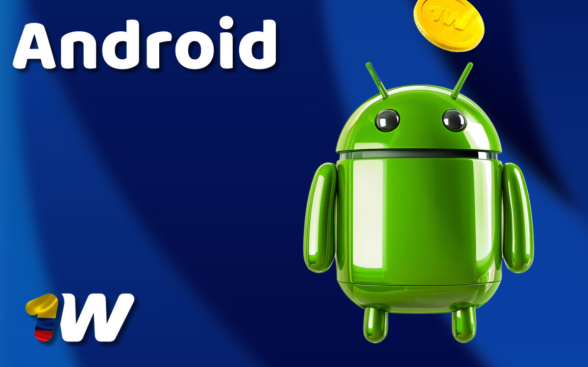 Pantalla de celular Android mostrando la descarga e instalación del APK oficial de la app 1win desde su sitio web