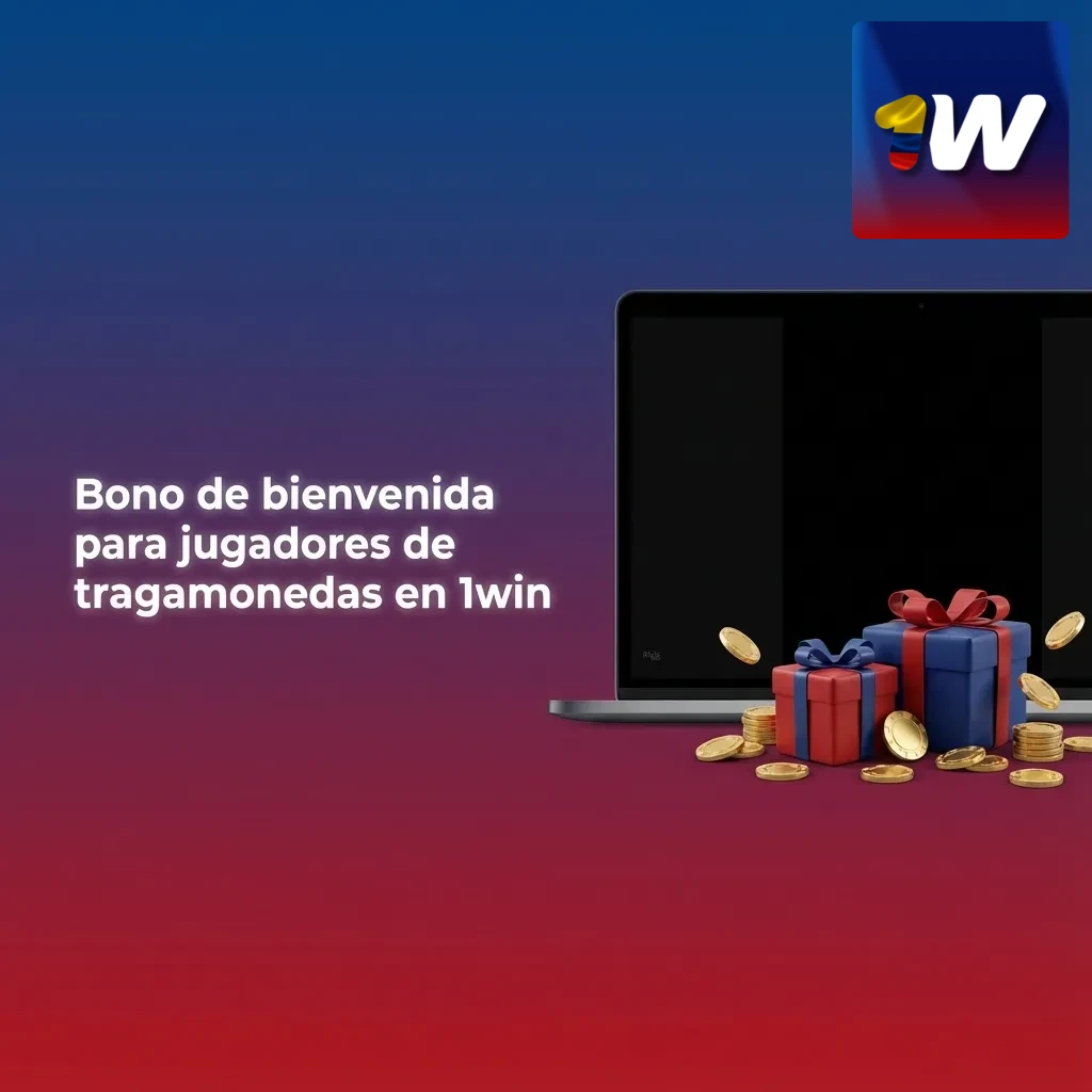 Banner de 1win en español que anuncia bono de bienvenida hasta 500% para nuevos jugadores de tragamonedas.
