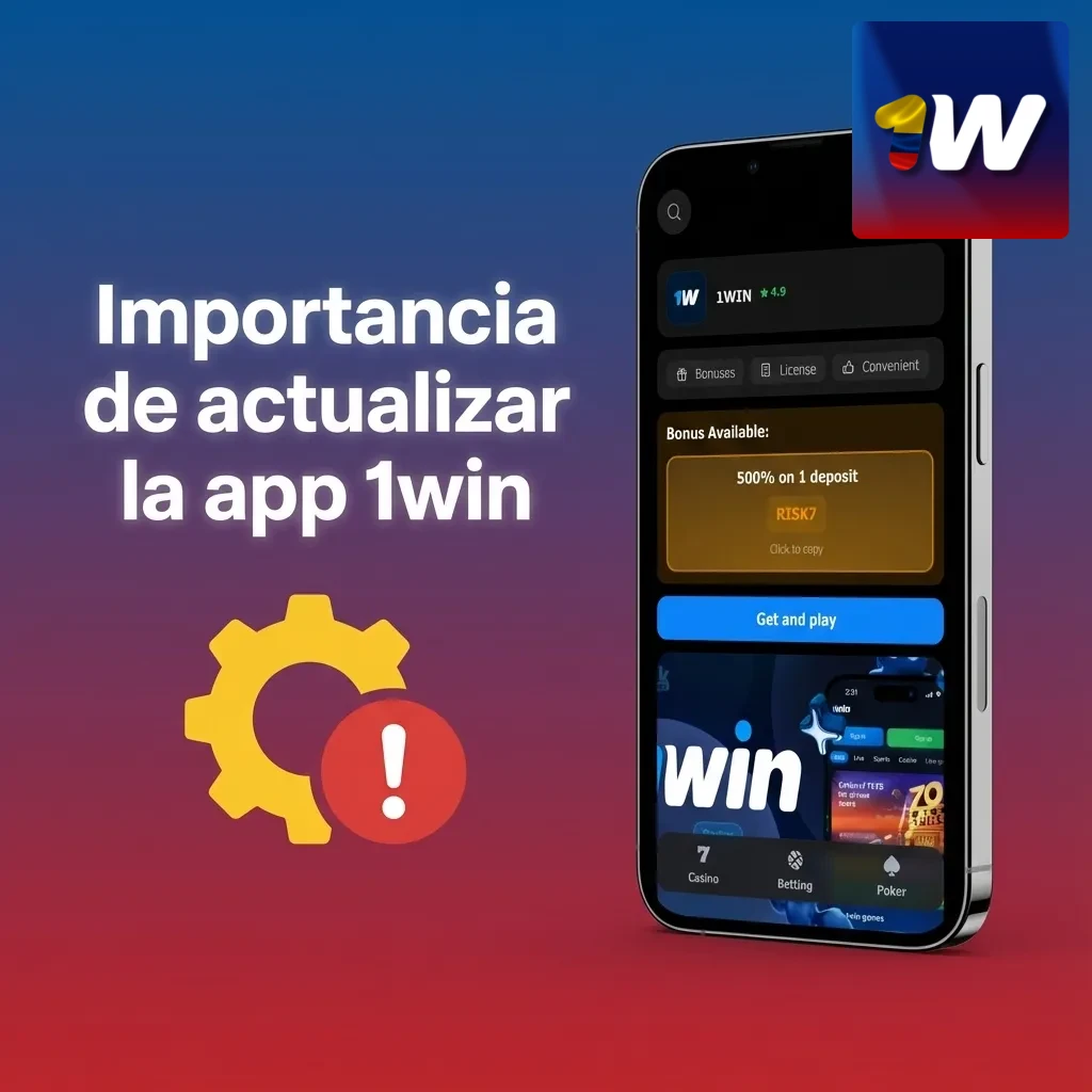 Ilustración sobre la importancia de actualizar la app 1win: más seguridad, estabilidad y mejores apuestas en vivo