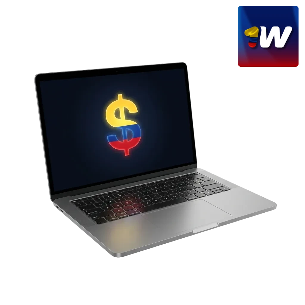 Infografía sobre retiros en 1win Colombia: Mastercard, Visa y criptomonedas, mínimos desde 40.000 COP y pagos rápidos
