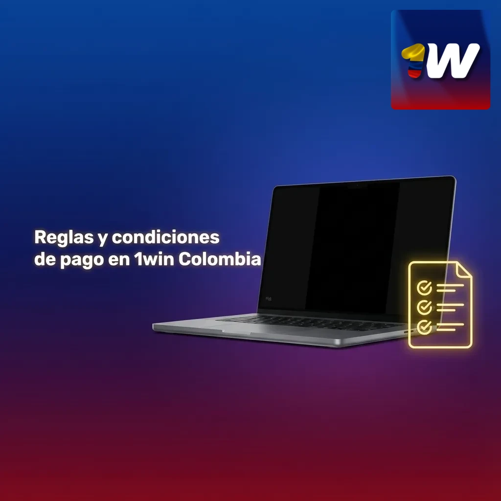 Ilustración de usuario colombiano gestionando depósitos y retiros seguros en 1win con iconos de tarjetas y verificación de identidad