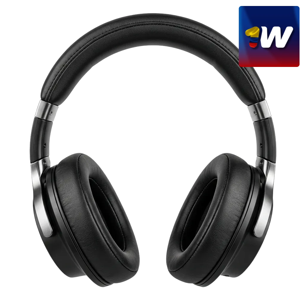 Ilustración de soporte 1win Colombia mostrando chat en vivo, teléfono, correo y servicio 24/7 en español