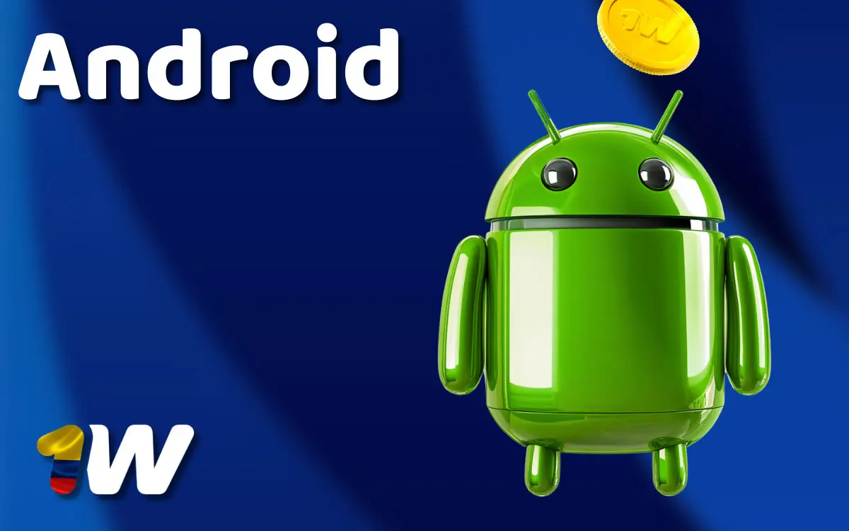 Pantalla de celular Android mostrando la descarga e instalación del APK oficial de la app 1win desde su sitio web