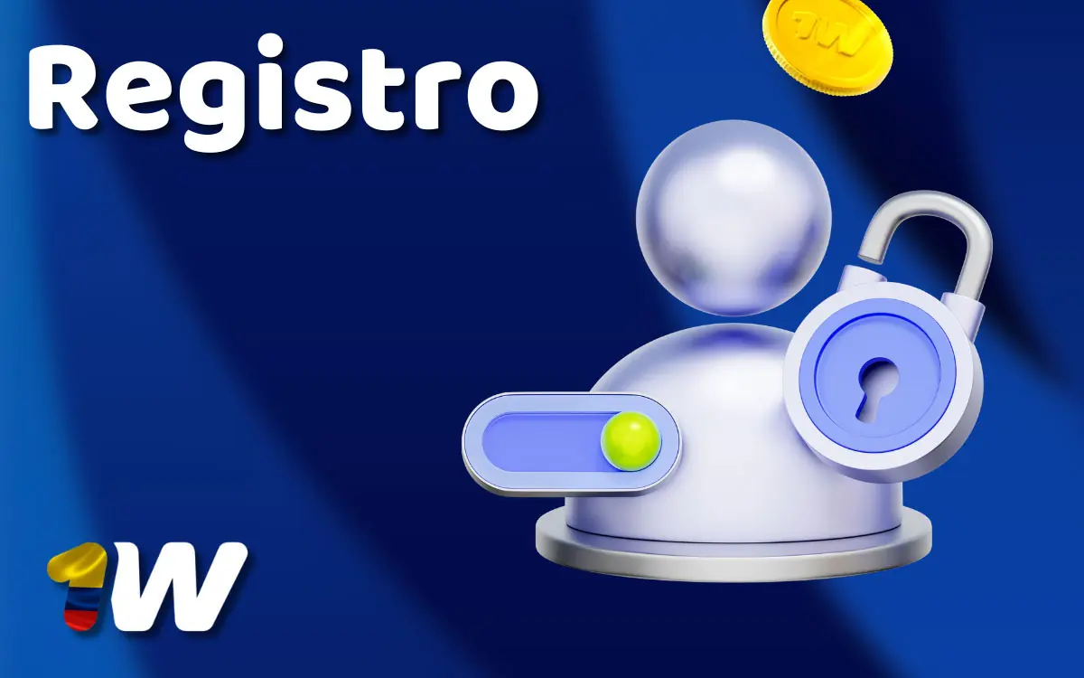 Ilustración del proceso de registro en 1win Colombia paso a paso hasta el primer depósito en COP